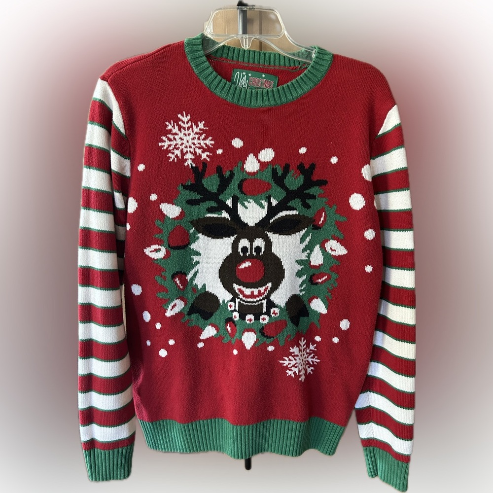 UGLY CHRISTMAS SWEATER TIME! 
 Women’s medium Rudolph